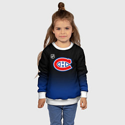Свитшот детский Монреаль Канадиенс - градиент, цвет: 3D-белый — фото 2