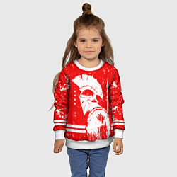 Свитшот детский Спартак - воин спарты, цвет: 3D-белый — фото 2