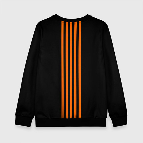 Детский свитшот ФК Урал - полоски / 3D-Черный – фото 2