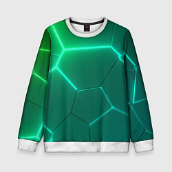 Детский свитшот Зеленые неоновые плитки