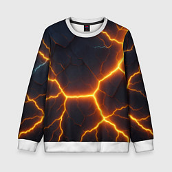 Детский свитшот Молнии и черные объемные плиты