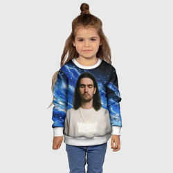 Свитшот детский Bones глаза закрыты, цвет: 3D-белый — фото 2