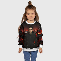 Свитшот детский Bones в пиджаке с шыпами, цвет: 3D-белый — фото 2