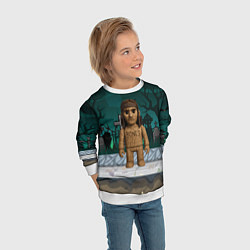 Свитшот детский Bones в стиле куклы Вуды, цвет: 3D-белый — фото 2