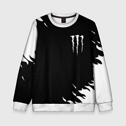 Детский свитшот Monster energy fire white