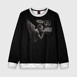 Свитшот детский Честер Беннингтон - LP angel, цвет: 3D-белый