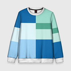 Детский свитшот Мятное небо колор-блок
