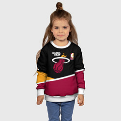 Свитшот детский Майами Хит - линии, цвет: 3D-белый — фото 2