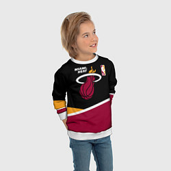 Свитшот детский Майами Хит - линии, цвет: 3D-белый — фото 2
