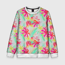 Детский свитшот Palm yellow pink