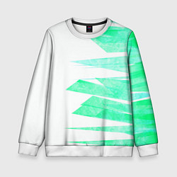 Свитшот детский Color white light blue strip, цвет: 3D-белый