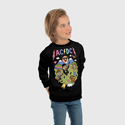 Свитшот детский ACDC, мультяшный стиль, цвет: 3D-черный — фото 2