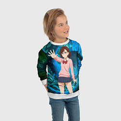 Свитшот детский Сиратори Айра - знак стоп, цвет: 3D-белый — фото 2