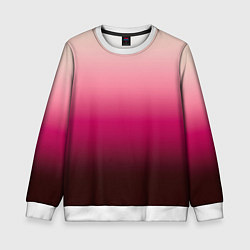 Детский свитшот Градиент transcendent pink омбре