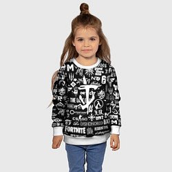 Свитшот детский Doom логотипы всех игр, цвет: 3D-белый — фото 2