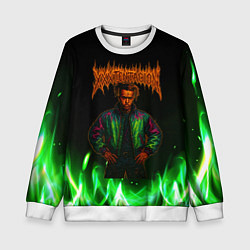 Свитшот детский XXXTentacion hardcore, цвет: 3D-белый