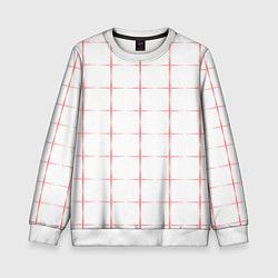 Свитшот детский Color white red crosses, цвет: 3D-белый