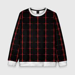 Свитшот детский Color black red crosses, цвет: 3D-белый