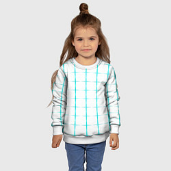 Свитшот детский Color white light blue crosses, цвет: 3D-белый — фото 2