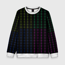 Свитшот детский Color black multicolored stripes, цвет: 3D-белый