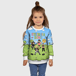 Свитшот детский System of a Down, мультяшный, цвет: 3D-белый — фото 2