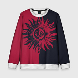 Детский свитшот Солнце красно-синее