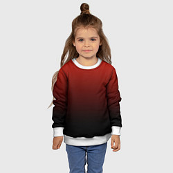Свитшот детский Red gradient, цвет: 3D-белый — фото 2