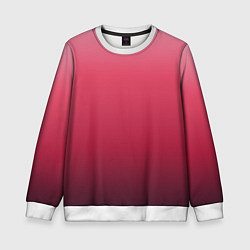 Свитшот детский Градиент гранатовый, цвет: 3D-белый