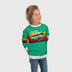 Свитшот детский Поп-арт автобус ГЗА-651, цвет: 3D-белый — фото 2