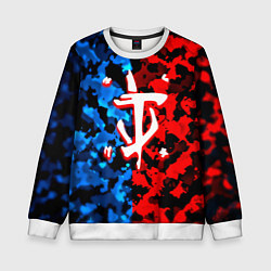 Свитшот детский Doom камуфляж текстура, цвет: 3D-белый