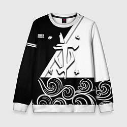 Свитшот детский Doom стильная геометрия, цвет: 3D-белый