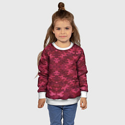 Свитшот детский Малиновый комуфляж, цвет: 3D-белый — фото 2