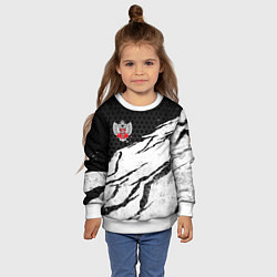 Свитшот детский Федерация бокса России - белый затертый, цвет: 3D-белый — фото 2