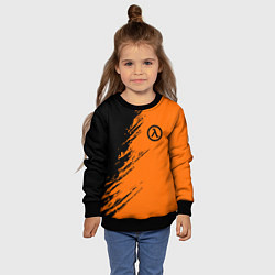 Свитшот детский Half Life - black and orange, цвет: 3D-черный — фото 2