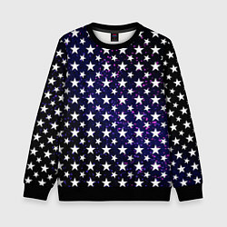 Детский свитшот Паттерн со звёздами тёмно-синий