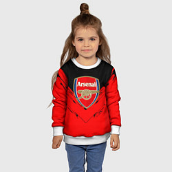 Свитшот детский Arsenal текстура краски, цвет: 3D-белый — фото 2