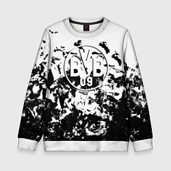 Свитшот детский Borussia черные краски, цвет: 3D-белый
