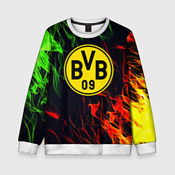 Свитшот детский Borussia flame toxic, цвет: 3D-белый
