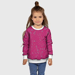 Свитшот детский Color pink brown squares, цвет: 3D-белый — фото 2