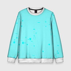 Свитшот детский Color light blue shapes, цвет: 3D-белый