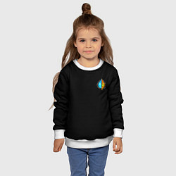 Свитшот детский Лучше вода у друга полноцветный узор, цвет: 3D-белый — фото 2