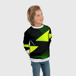 Свитшот детский Geometric shapes, цвет: 3D-белый — фото 2