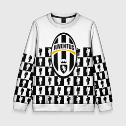 Свитшот детский Juventus болельщики паттерн, цвет: 3D-белый