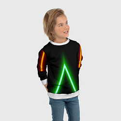 Свитшот детский Color neon green, цвет: 3D-белый — фото 2