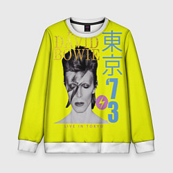 Свитшот детский David Bowie 1973, цвет: 3D-белый