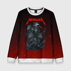 Свитшот детский Metallica в виде волков, цвет: 3D-белый