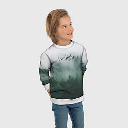 Свитшот детский Twilight forest, цвет: 3D-белый — фото 2