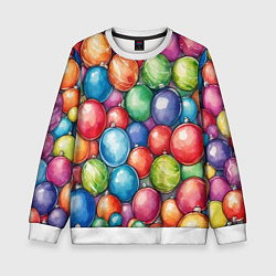 Детский свитшот Россыпь новогодних шаров