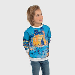 Свитшот детский Московские новогодние каникулы, цвет: 3D-белый — фото 2