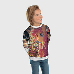 Свитшот детский Новогодняя милая пони, цвет: 3D-белый — фото 2